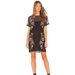 MINKPINK Mesh Overlay Tee Dress